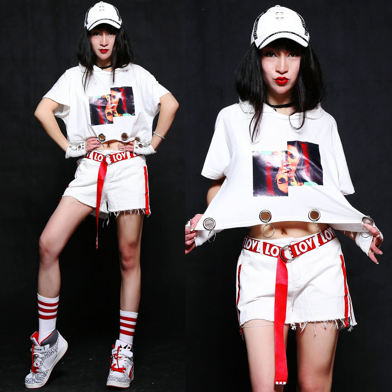 运动短裤跳舞成人爵士爵士舞舞蹈套装嘻哈街舞爵士舞服装