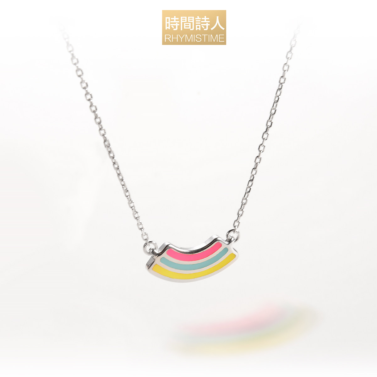 时间诗人rhymistimeinnopark彩虹项链镀金锁骨情侣原创项链