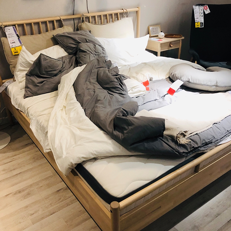 国内宜家约纳纳斯床架实木木床双人床ikea家具实木床