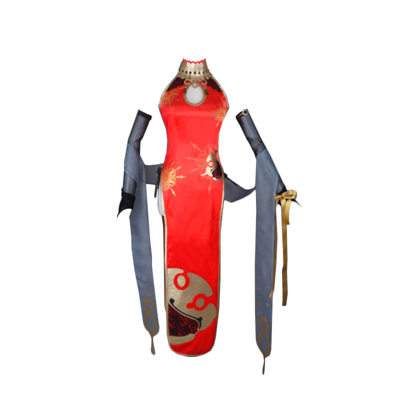 坂本巷现货 少女前线cos服dsr-50红牡丹旗袍全套cosplay服装女