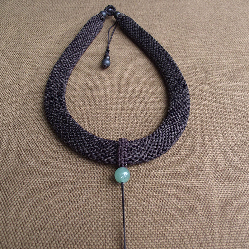 项圈项链绳子吊坠绳女男玉佩佩挂扁平翡翠挂件绳