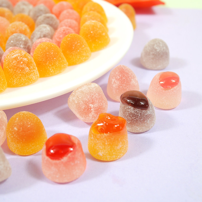 奇峰爆浆果汁软糖白桃味夹心夹心糖糖果结婚喜糖传统糖果