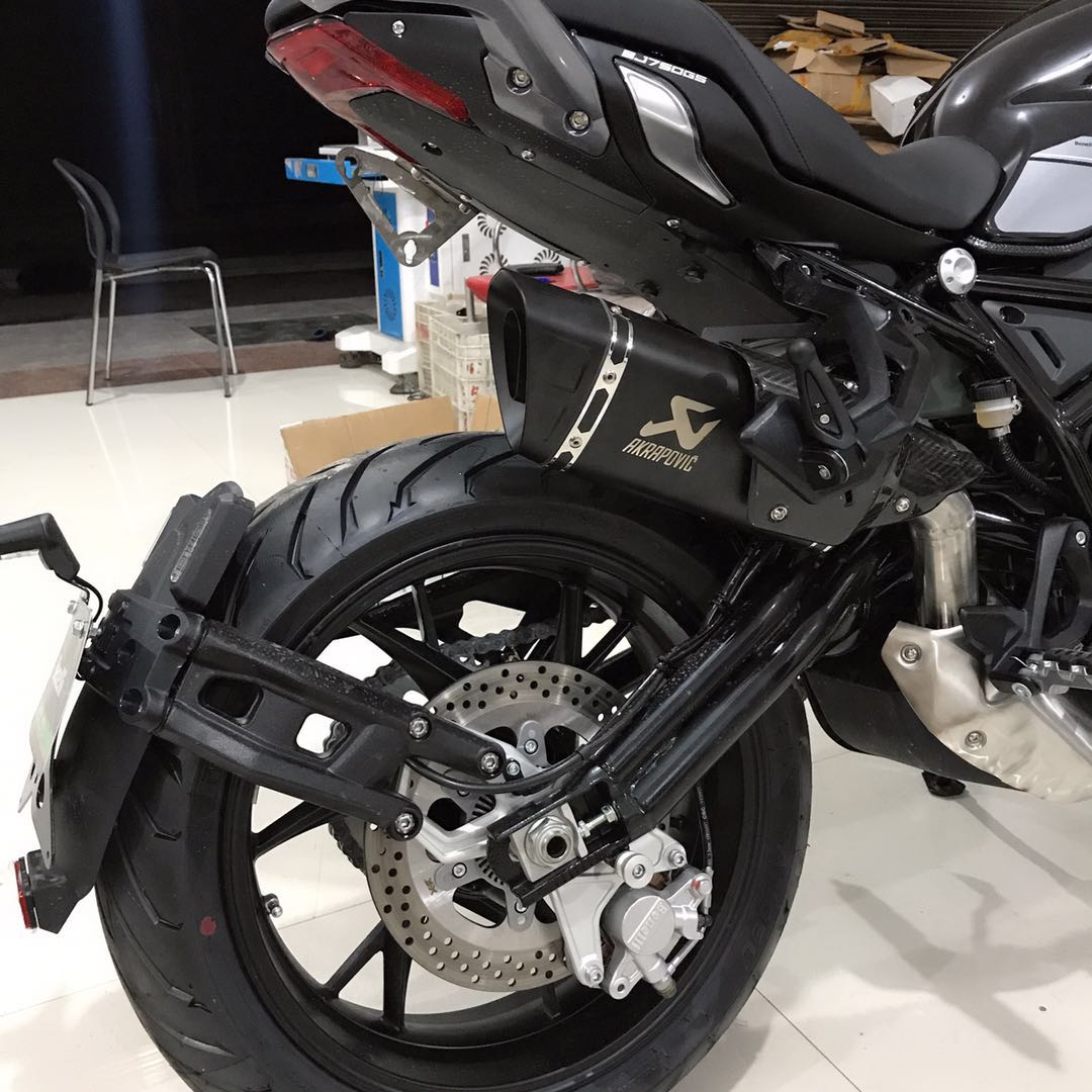 适用贝纳利752s改装排气管中尾段改装排气碳纤维钛合金排气管