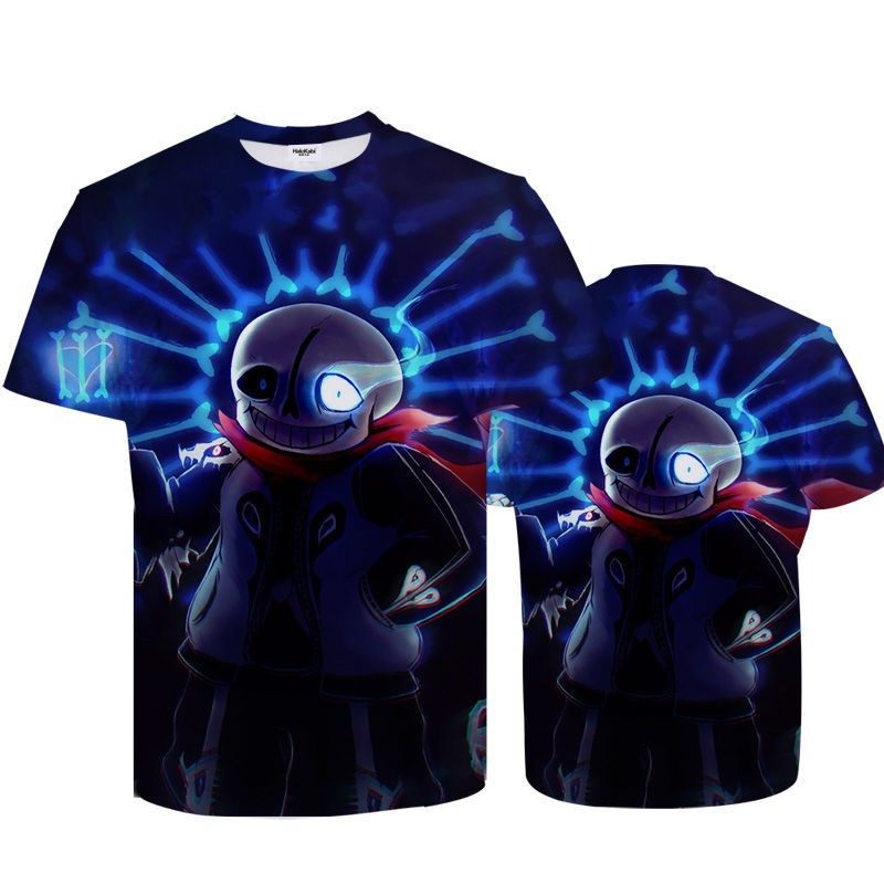 传说之下sans衣服undertale游戏龙骨短袖春夏夏装动漫t恤