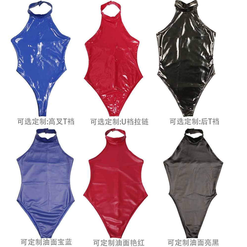 乳胶魅色性感内衣海滩泳衣塑身情趣连体紧身内衣塑身连体衣