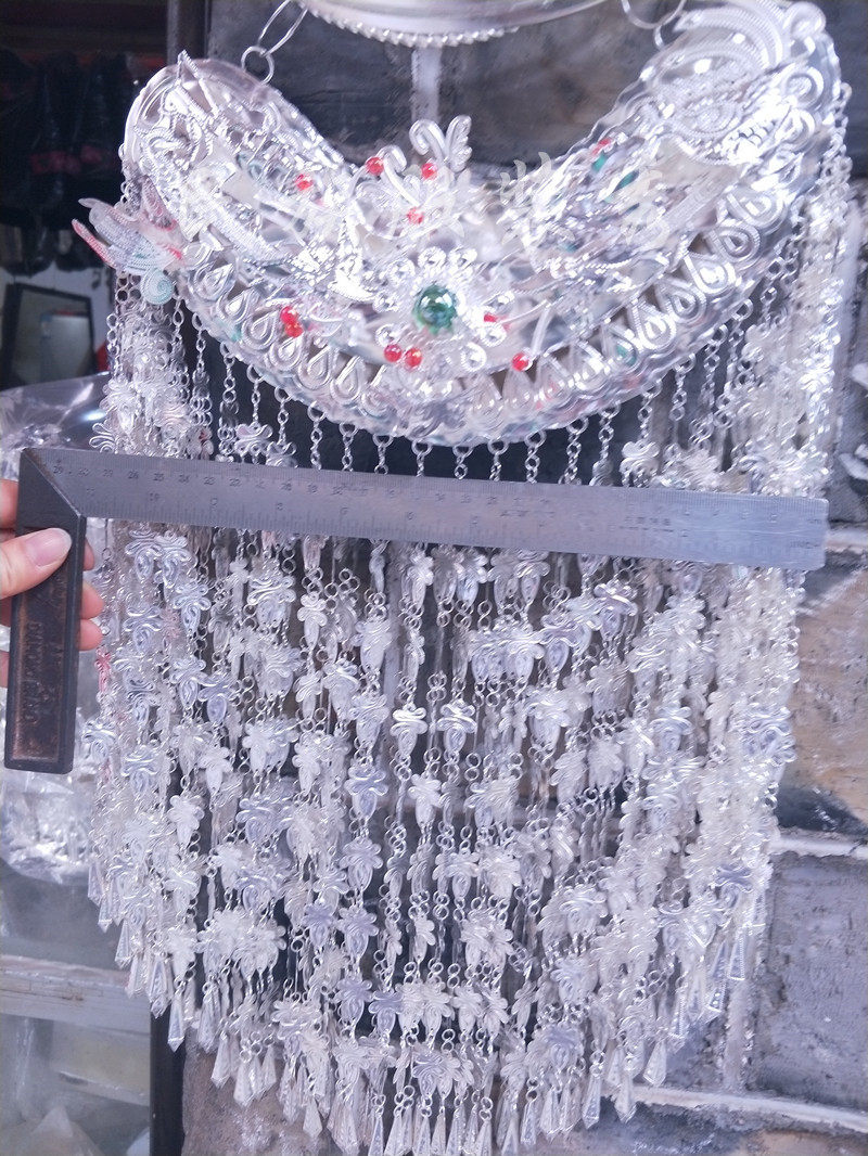 项圈水族项链少数少数民族民族风胸饰饰品长款舞台苗族银饰