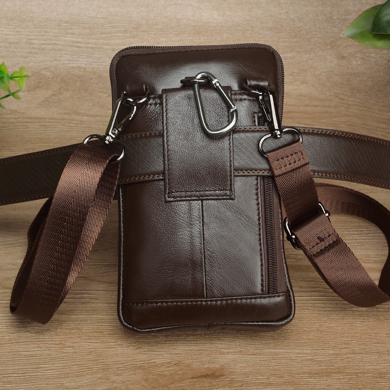 男士手机皮带挂包包挂包牛皮6.5寸真皮男士包袋