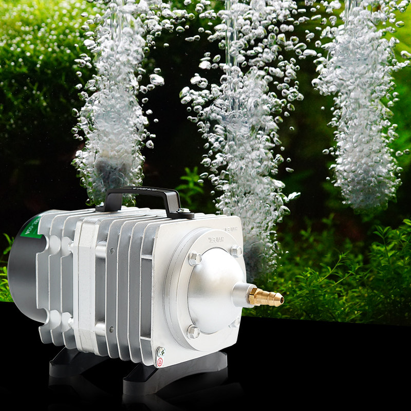 【冲氧泵】鱼缸增氧泵大型鱼池海鲜池电磁式空气泵水族箱氧气打