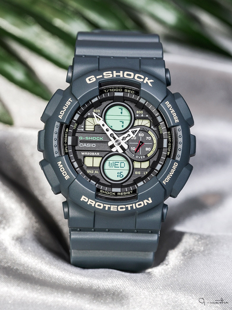 卡西欧不屈之光gshock硬碰硬午夜霓虹运动手表ga140mg1a日韩腕表