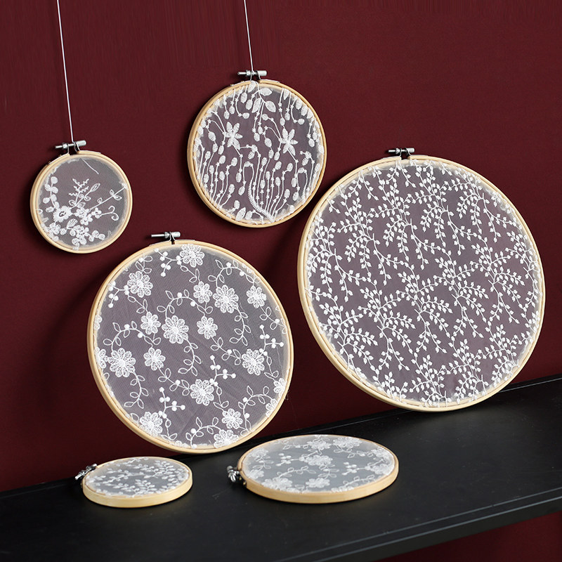 蕾丝刺绣圆盘幼儿园手工背景墙装饰婚礼户外挂饰壁饰