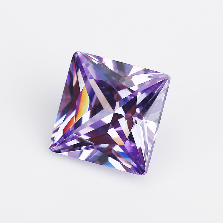 5a梧州宝石 diy镶嵌配件 锆石变蓝色钻公主方2*2~15*15mm