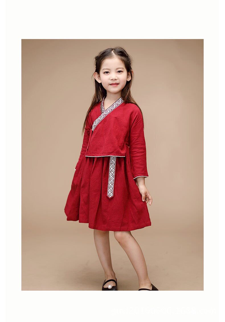 女童唐装套装2021新款春装儿童古装中国国风唐装