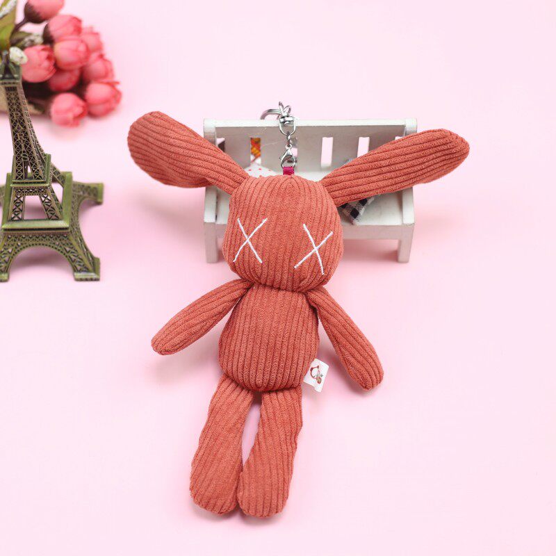 创意网红长耳朵小兔子ins萌兔公仔韩国书包包挂饰少女毛绒钥匙扣