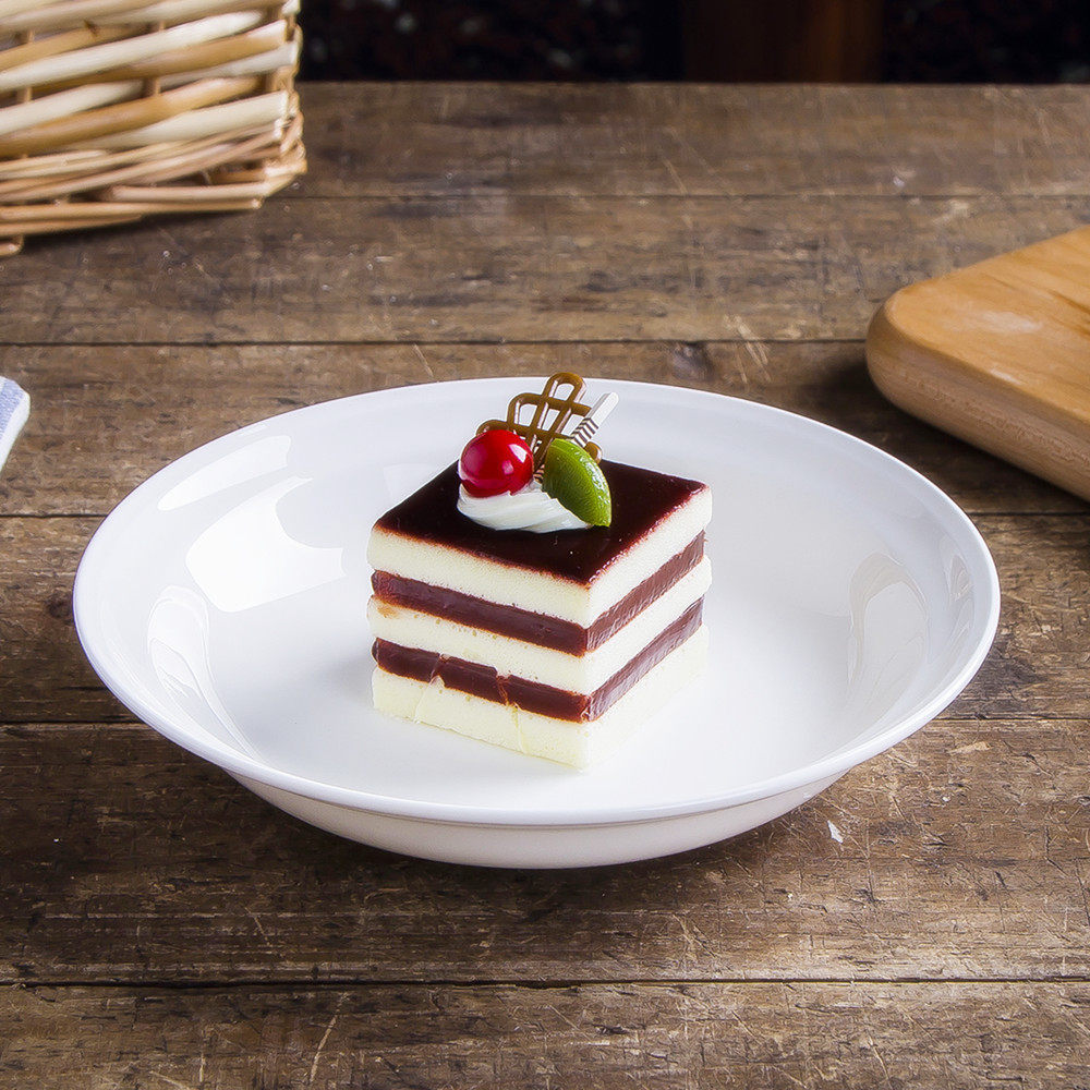 盘子深盘菜盘餐盘纯白色瓷盘餐具陶瓷家用日用盘