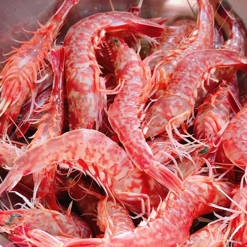 樱花冻刺虾红虾赤米火焰水产虾日身甜花虾海鲜活冻虾