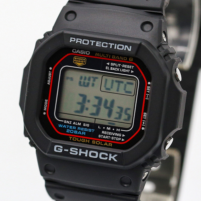 卡西欧手表g-shock gw-m5610-1/bb-1/b5600bc-1b/1太阳能电波男表