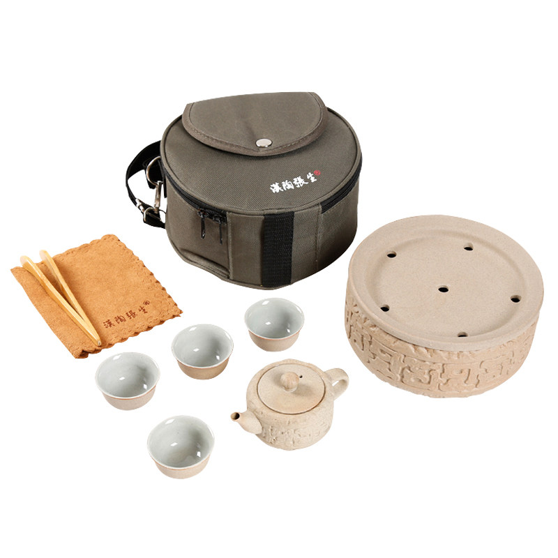 茶具汉陶张生圆形茶船车载整套陶瓷功夫功夫茶茶盘功夫茶具