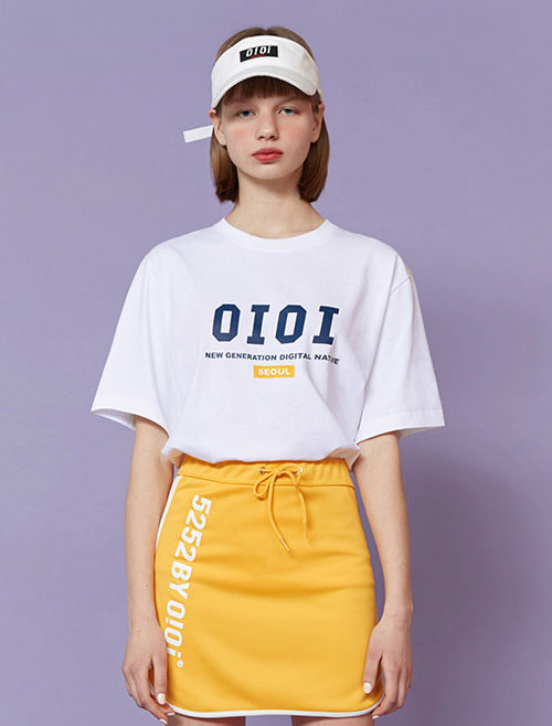 5252 by oioi韩国代购2019夏季新款休闲纯棉t恤signature tshirts