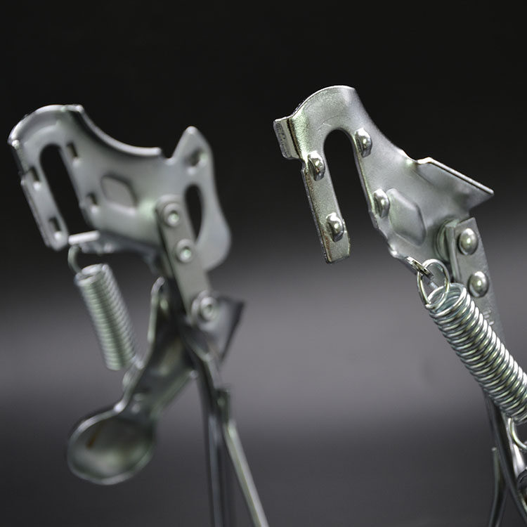 电瓶车电动自行车脚撑双支撑脚架支架车梯支梯站脚踢撑脚撑