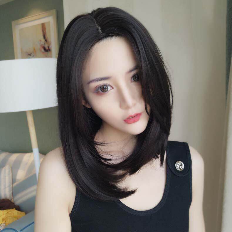 假发圆脸无痕隐形修脸气质长直长发女网中长日常整顶假发
