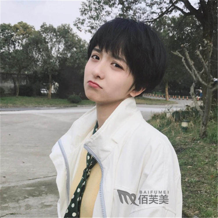 假发女生短发发型时尚韩国网红中性短直发套日常整顶假发