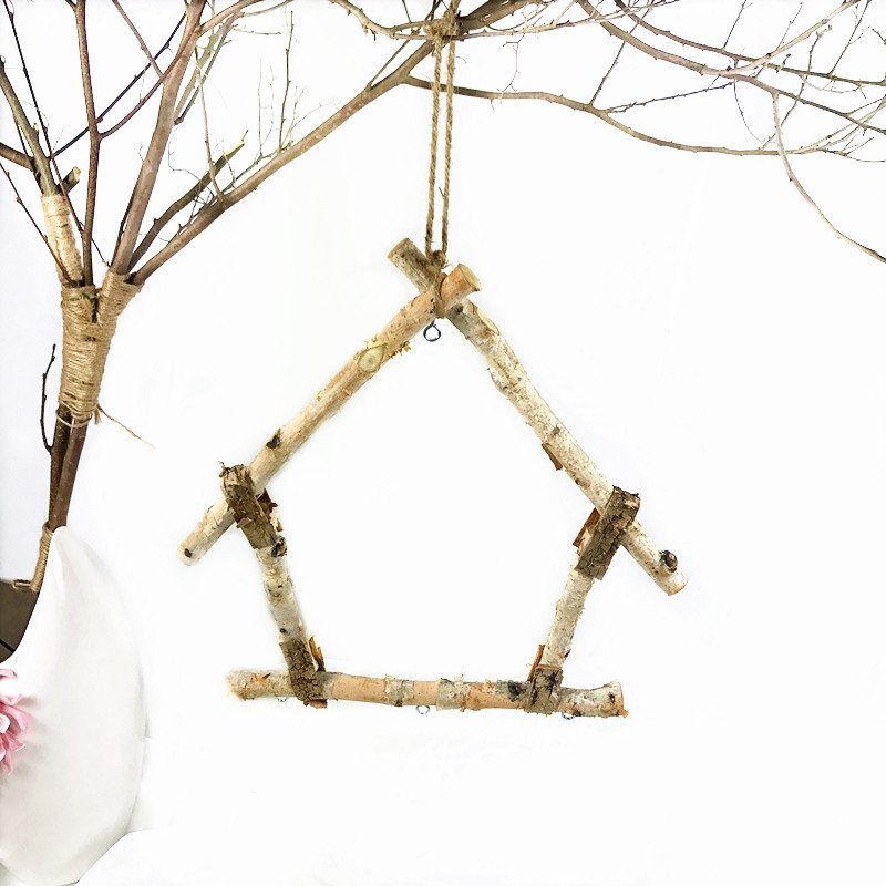 幼儿园环创装饰材料空中吊饰复古古风天然树枝挂件壁饰