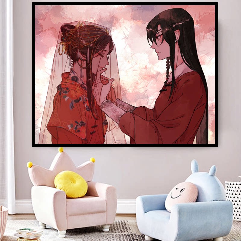 钻石古风卡通动漫嫁衣婚礼结婚十字绣diy学生十字绣套件