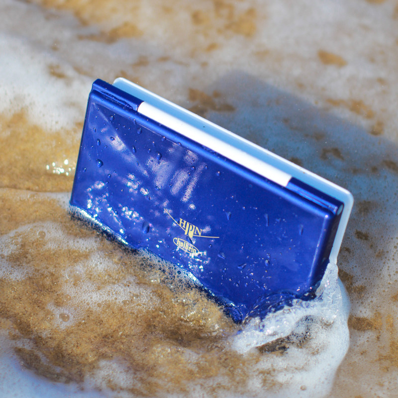 日本荷尔拜因hb小蓝蓝盒固体水彩空盒内附磁铁调色盒