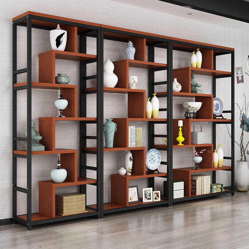 简约隔断置物架展示柜架子室茶玄关双面现代中式多宝格