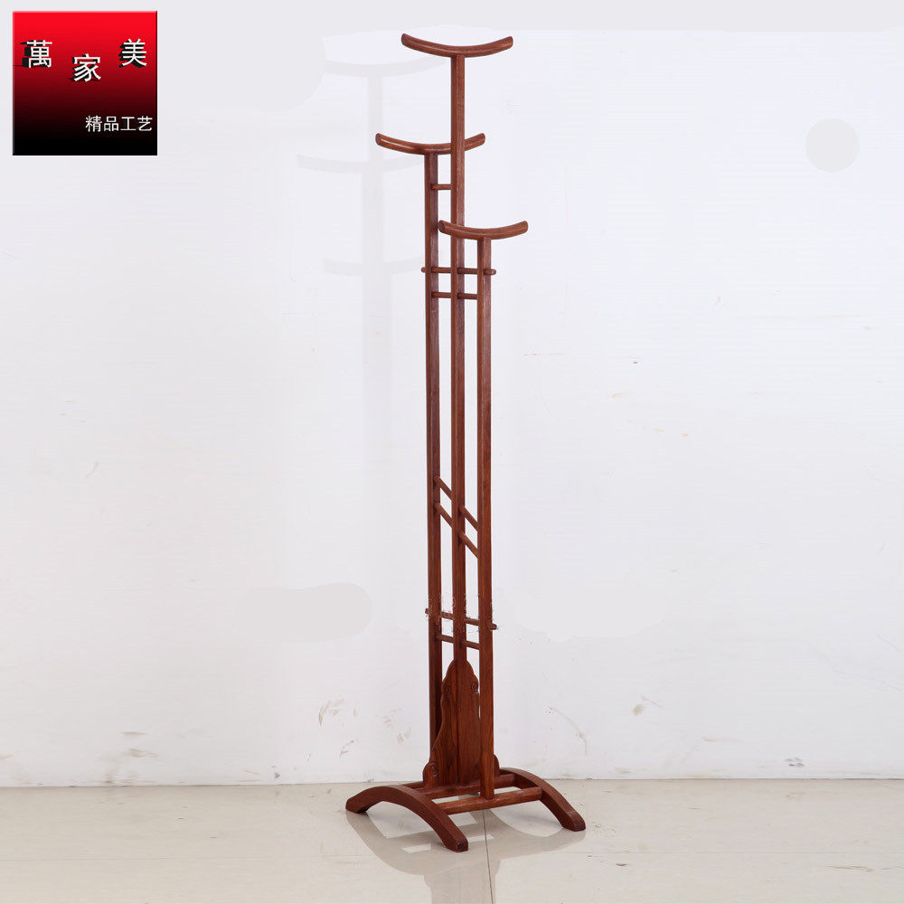 中式挂衣衣架实木落地衣帽架创意简约卧室门厅衣帽架