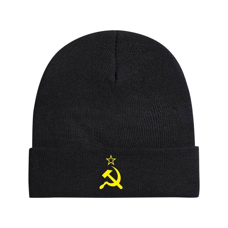 前苏联cccp苏维埃共和国社会共和主义镰刀红星冬季运动帽