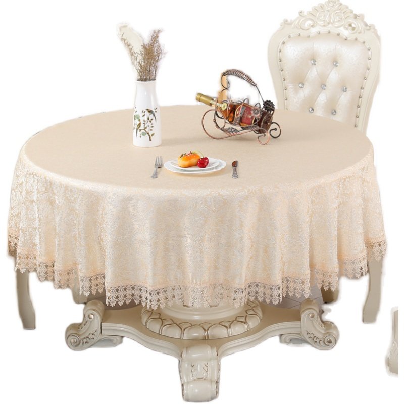 桌布圆桌大圆布艺小清新家用圆形台布欧式餐桌桌布