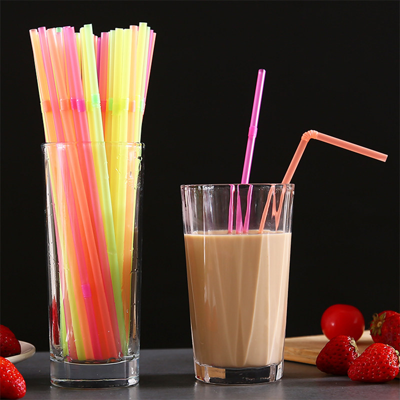 吸管彩色创意手工手工艺艺术一次性儿童饮料单支吸管