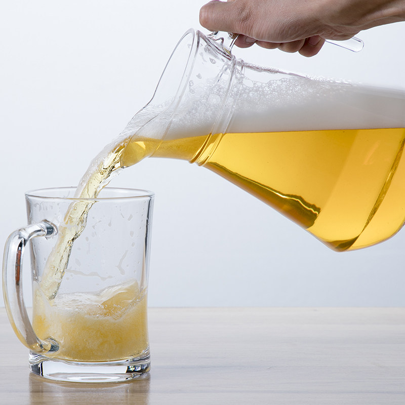 玻璃创意啤酒杯大扎啤壶倒酒扎啤杯扎壶水壶10元冷水壶