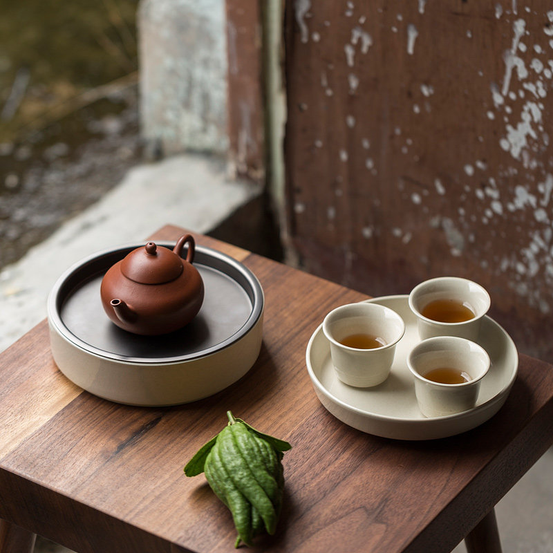 草木灰壶承干泡储水禅意功夫复古养壶壶日式茶承茶道