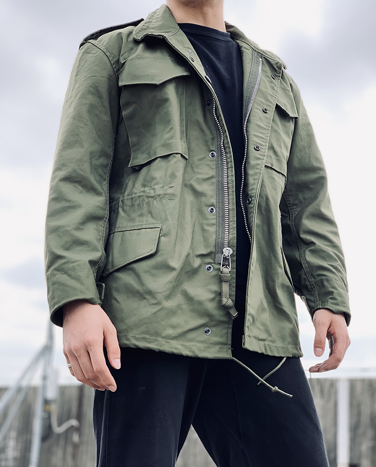 经典老款越战铝拉链正品m65风衣 男原品军绿外套大衣棉衣上衣夹克