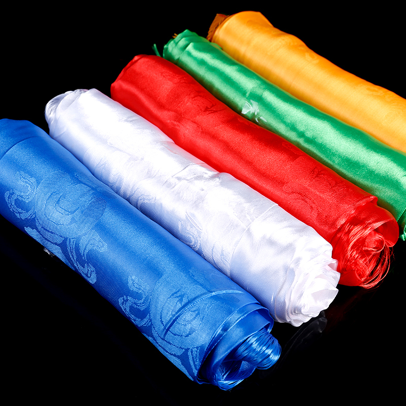 哈达八吉祥真丝藏式蒙古五色吉祥活动婚庆1条藏族哈达