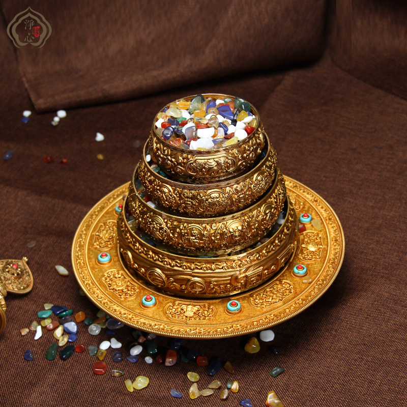 慧宝三十七堆曼扎盘藏族用品纯铜四加行供曼荼罗藏族曼扎盘