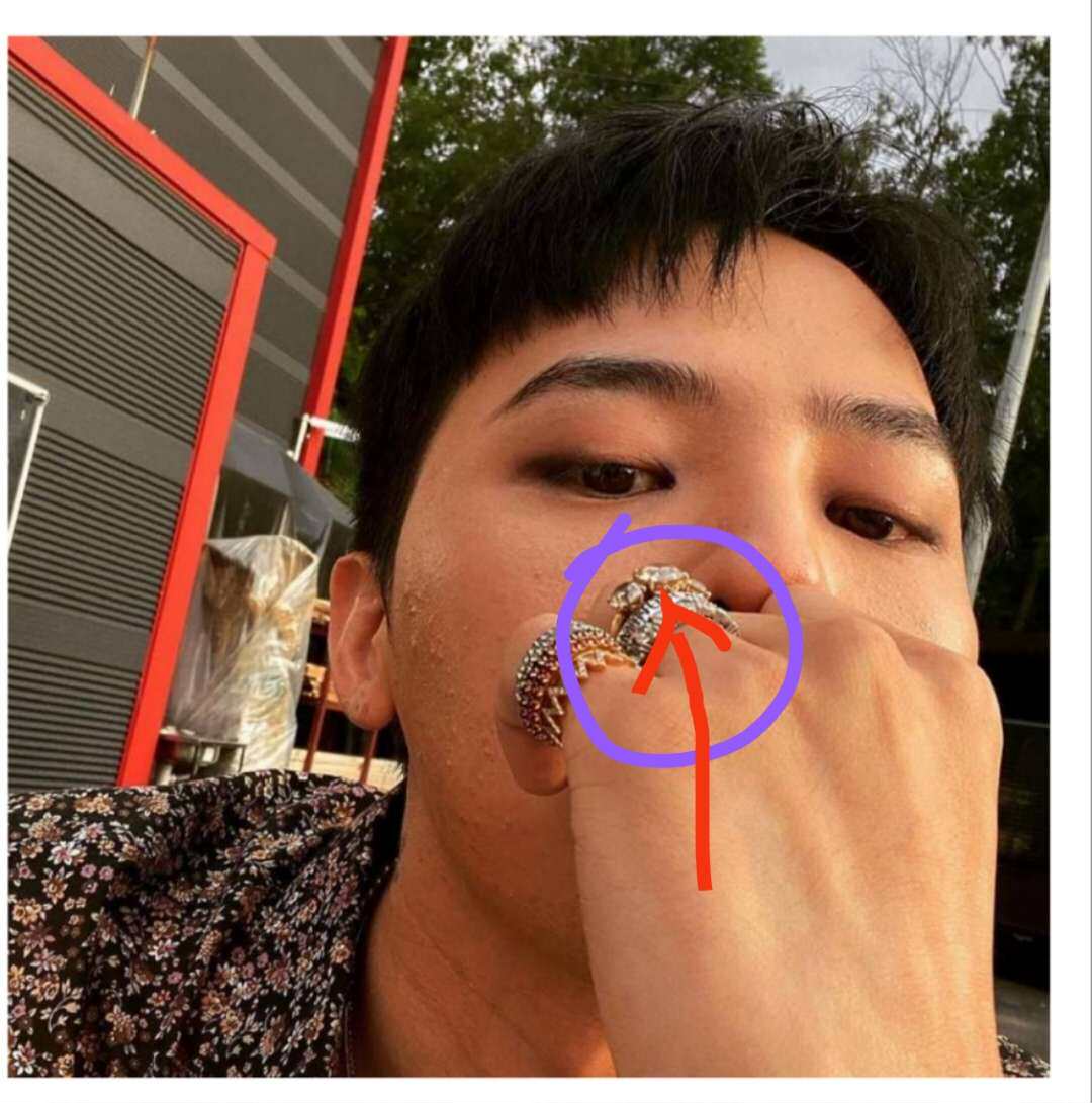 现货权志龙ins同款pmo字母戒指夹子