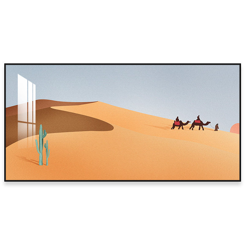 卧室装饰画北欧风格温馨床头现代简约客厅壁画沙漠骆驼现代装饰画