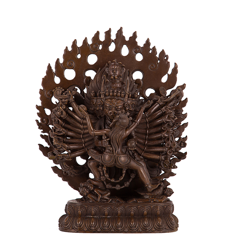 纯铜密宗藏传大威威德金刚金刚牛牛头明王佛像摆件