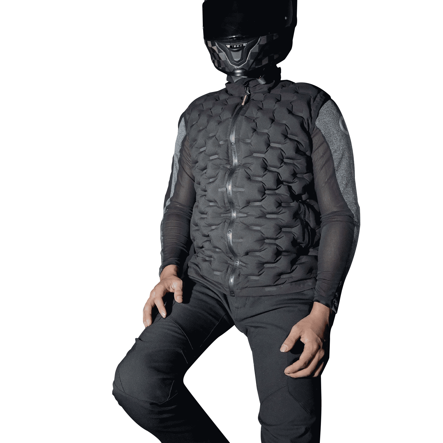 清仓cc空气马甲风防水无绒防可充气防寒服休闲通勤保暖 骑士网特价