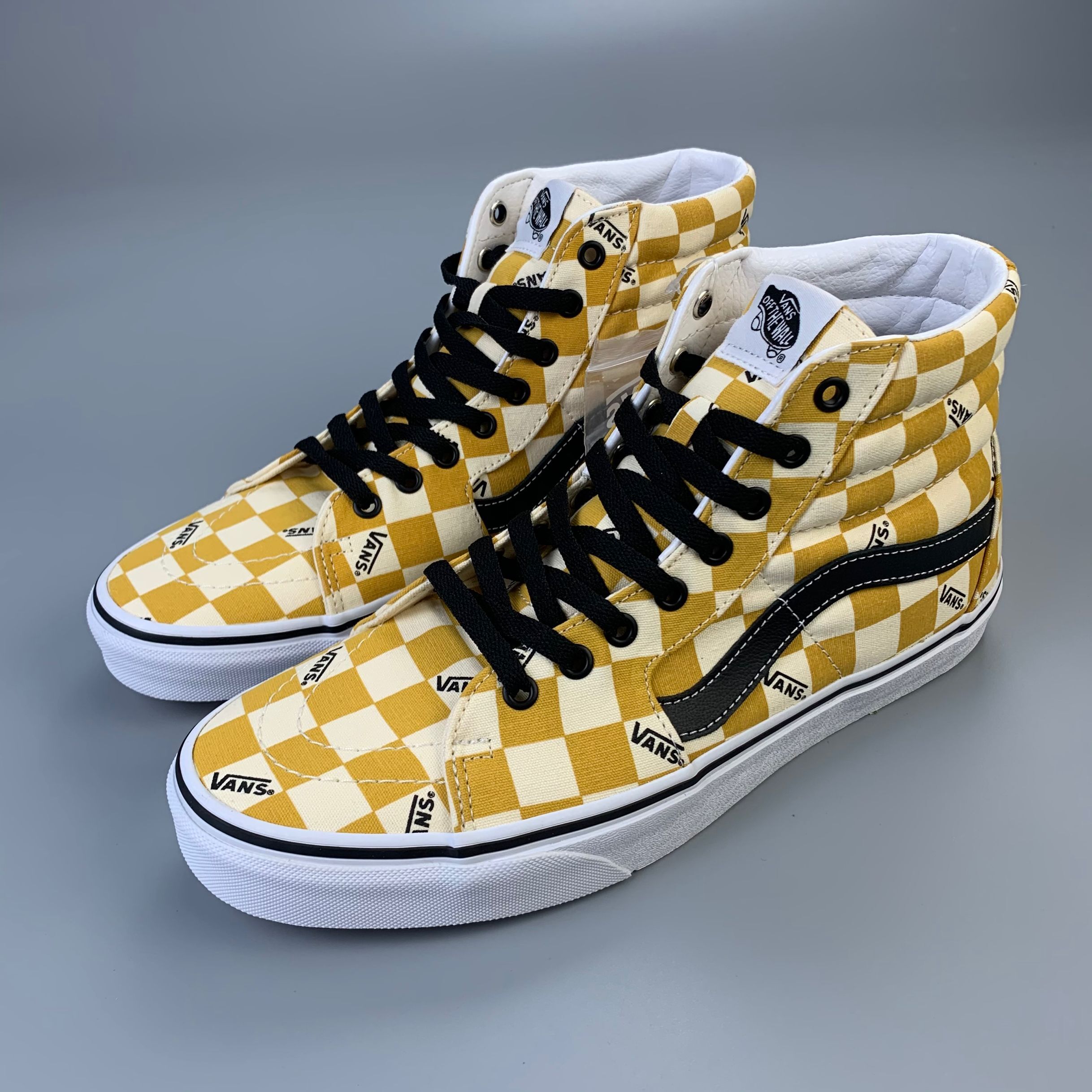 vans范斯sk8hi柠檬棋盘格高帮男女休闲板鞋vn0a4u3cwyt板鞋