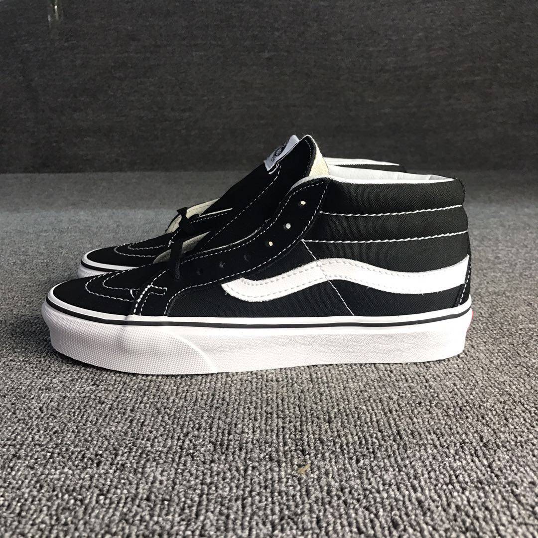 vanssk8mid范斯男鞋经典款中黑白休闲鞋女鞋vn0a391f6bt板鞋