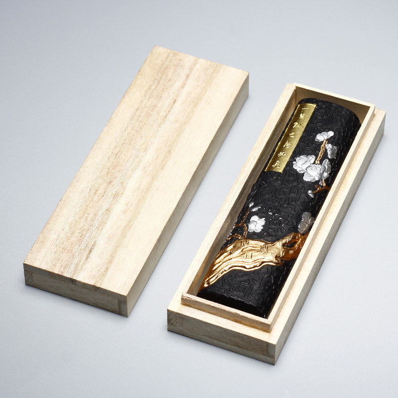 匠心徽墨老胡文松烟墨条研墨棒墨学生墨块文房四宝文房四宝