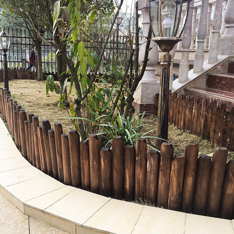 防腐木栅栅栏花园围栏户外庭院插地小木木桩大型篱笆