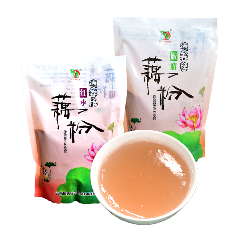 藕粉德春澄江500克红枣旅游仙湖云南特产藕粉