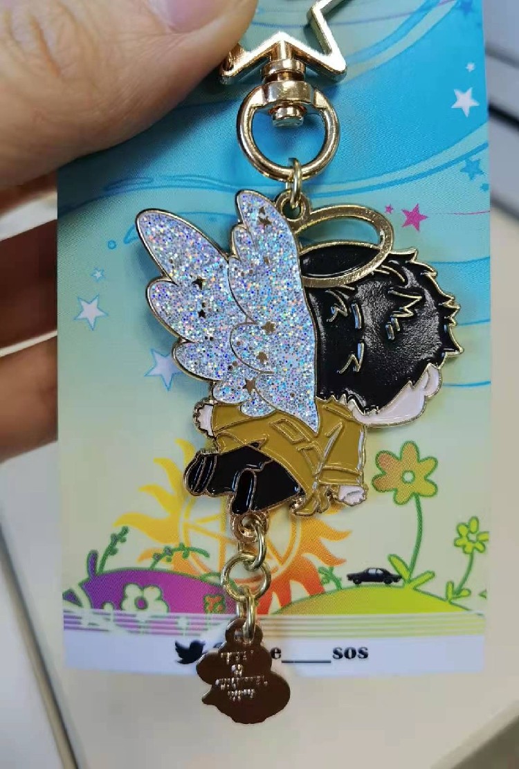 spn邪恶力量supernatural天使castiel蜜蜂翅膀卡金金属动漫挂件