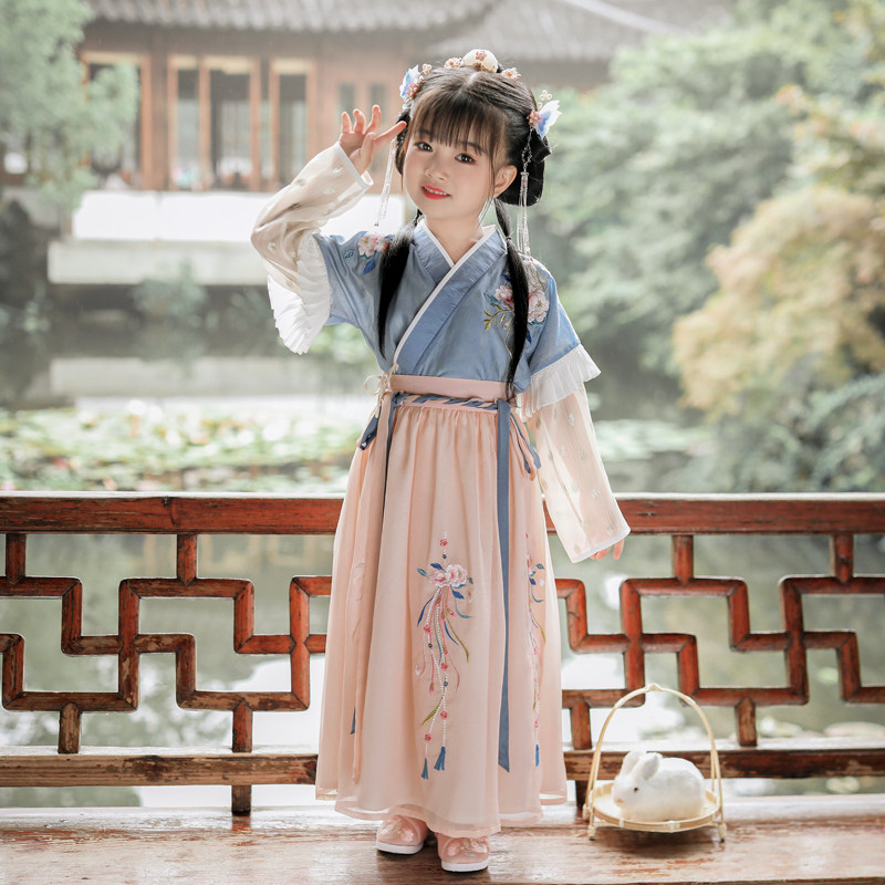 茗楠之家汉服女童秋装古风裙子童装小女孩儿童汉服