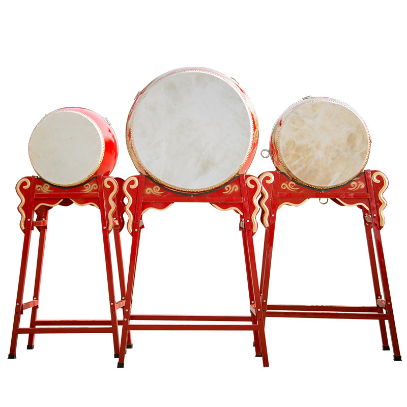 牛皮大鼓中国鼓红成人鼓龙威风锣鼓立式战鼓战鼓